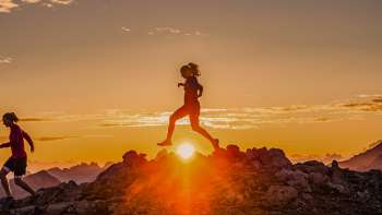 Randonneurs dans les montagnes du Liechtenstein