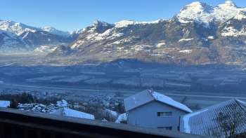 Vue sur la vallée du Rhin depuis l'hôtel Kulm