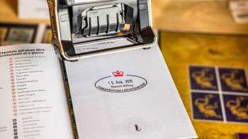 Tampon souvenir, disponible au Liechtenstein Center