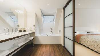 Salle de bains à l'hôtel Residence