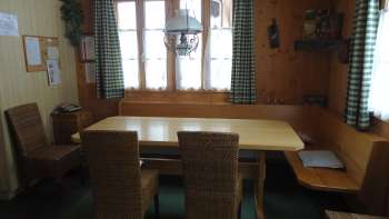 Coin repas de la maison de vacances Loretz