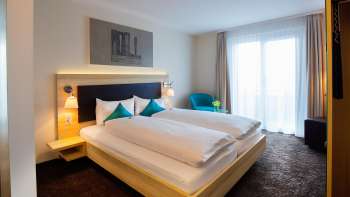 Chambre double à l'hôtel Oberland