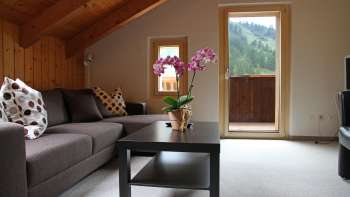 Salle de séjour logement de vacances Beck Bärgtälli