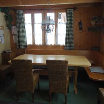 Coin repas de la maison de vacances Loretz